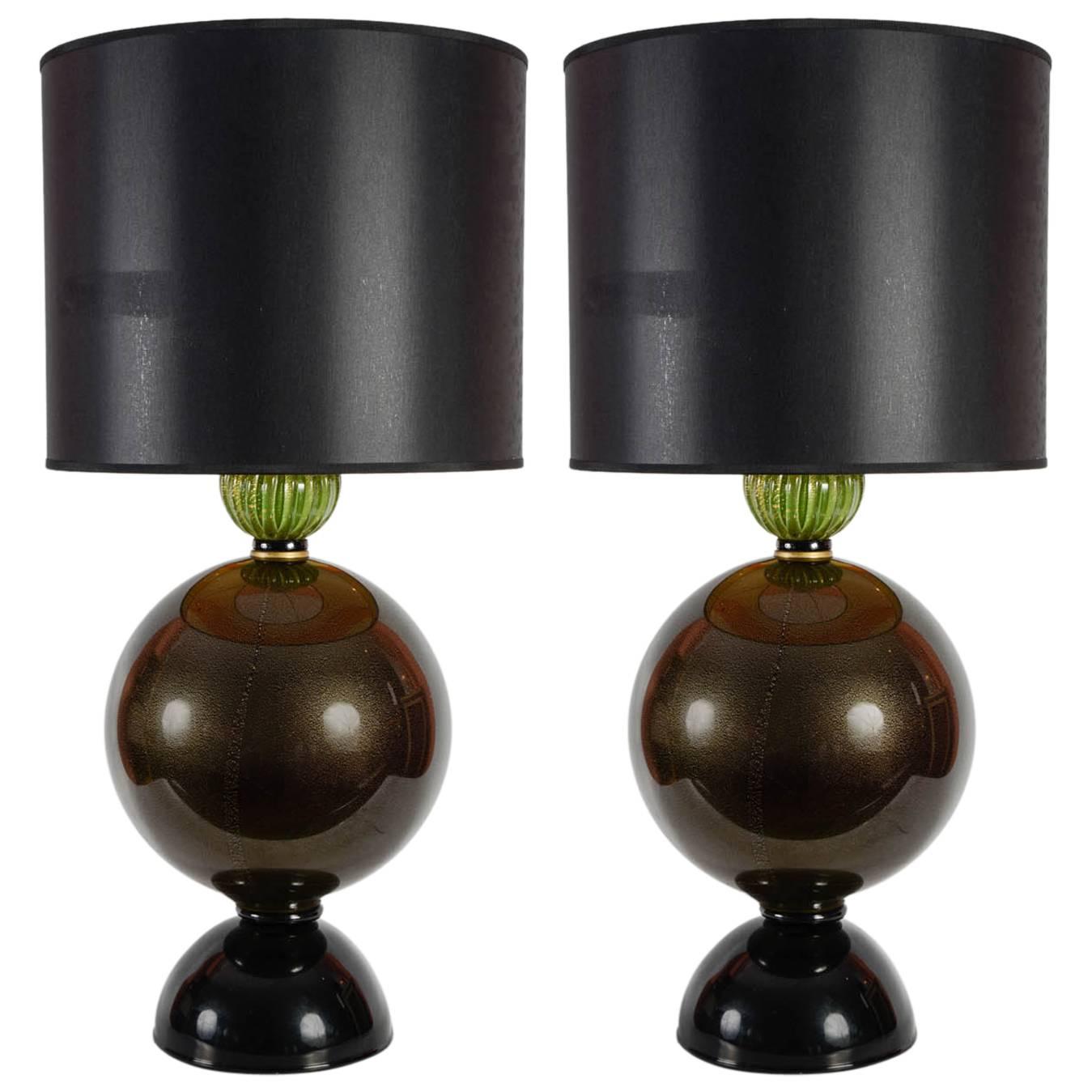 Murano Glass Ball Lamps For Sale