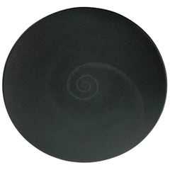 Black Koru Glass Platter, Darryl Fagence, 2003, New Zealand