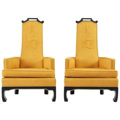 Pair of Chinoiserie Occasional Chairs in the Style of William 
Billy
 Haines