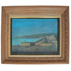 19th Century Watercoloring of Naples, "La Villa Reale" 9