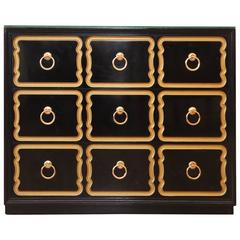 Dorothy Draper Black Lacquer Espana Chest 10