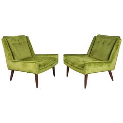 Handsome Slipper Chairs in the Manner of Harvey Probber, 1950s