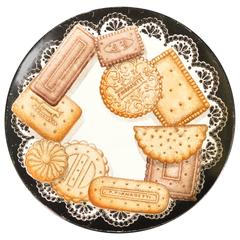 Piero Fornasetti Porcelain Biscotti Plate