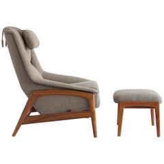 Folke Ohlsson Lounge Chair and Ottoman for Dux