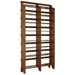 Vintage Bookcase by Renato Forti Modular Elements Multi-Layer Wood Produced by Frangi 