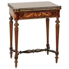 19th Century Charles X Rosewood Veneered Inlaid Game Table