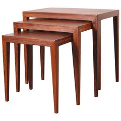 Nesting Tables by Severin Hansen for Haslev Mobelsnedkeri Denmark, circa 1960 8