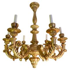 19th Century Giltwood Rococo Chandelier 2