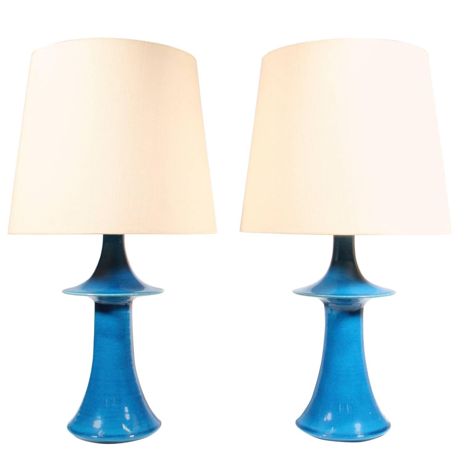 Rare Pair of Nils Kähler Lamps 