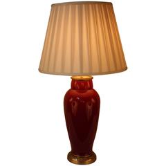 Oxblood Color French Table Lamp
