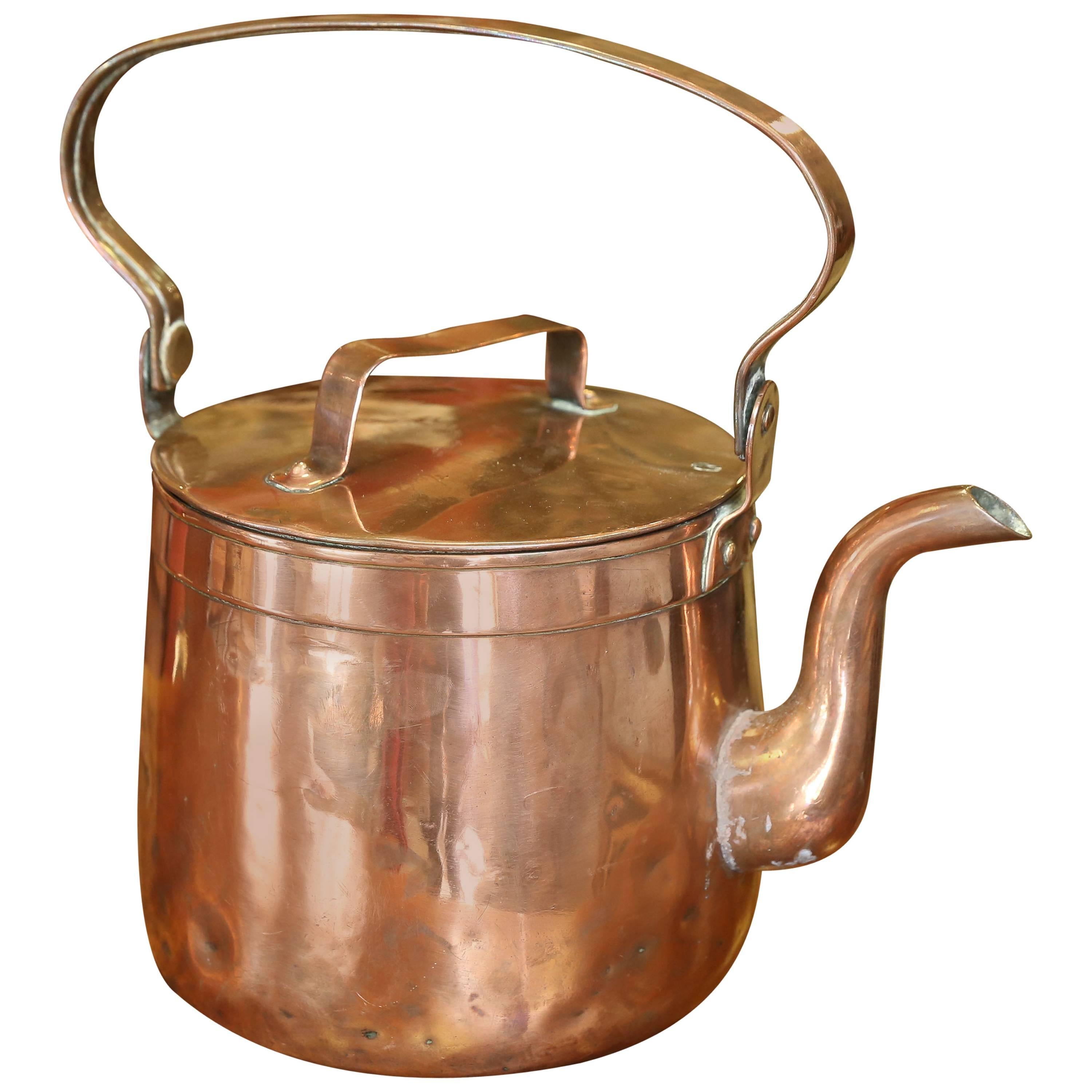 Copper 19th Century Kettle For Sale