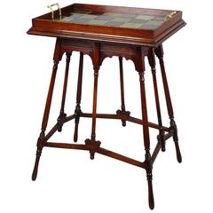 Antique Aesthetic Movement Mahogany Tea Table and its Tray