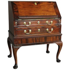 Rare Mid-18th Century Mahogany Bureau on Stand of Small Proportions
