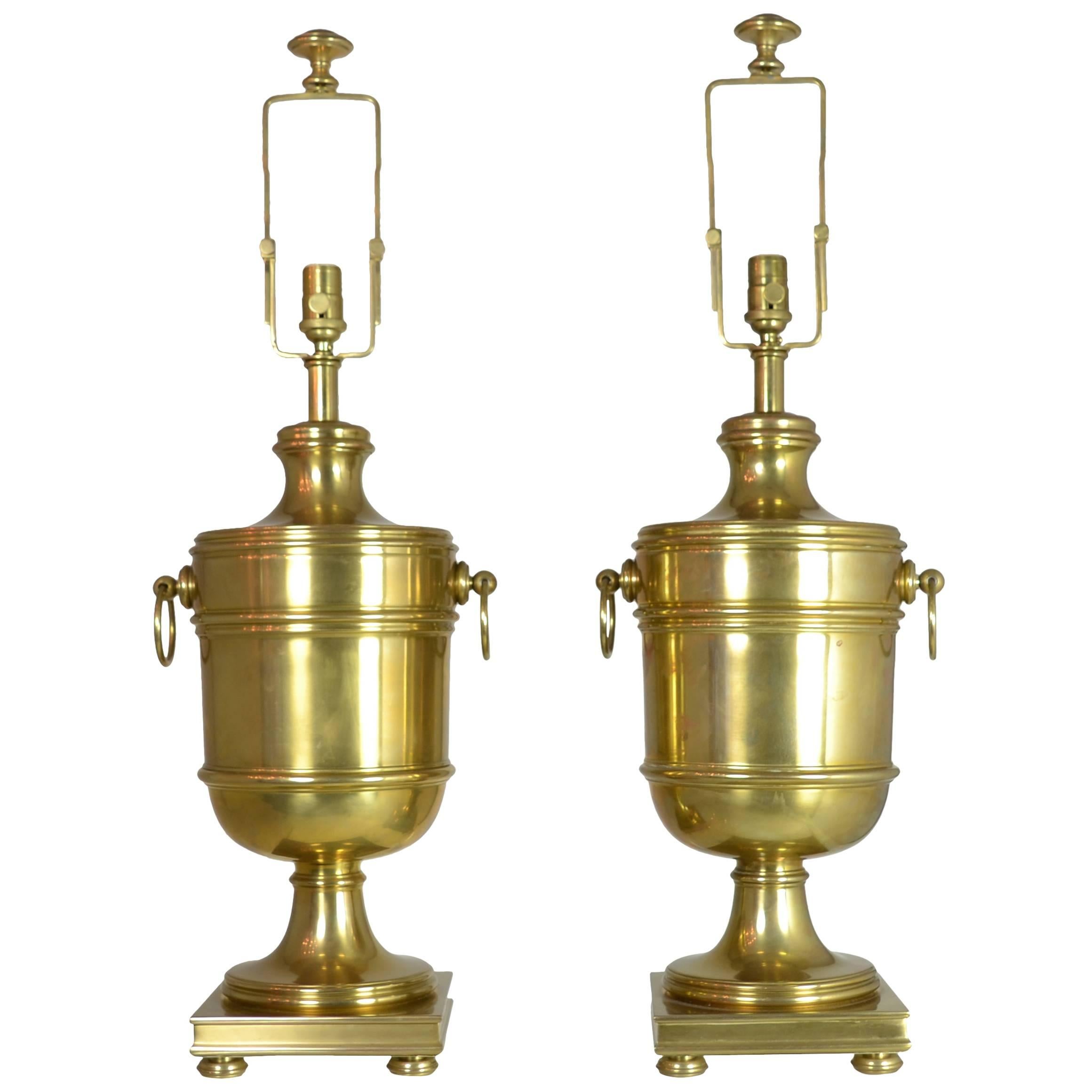 Ralph Lauren Brass Urn Lamps