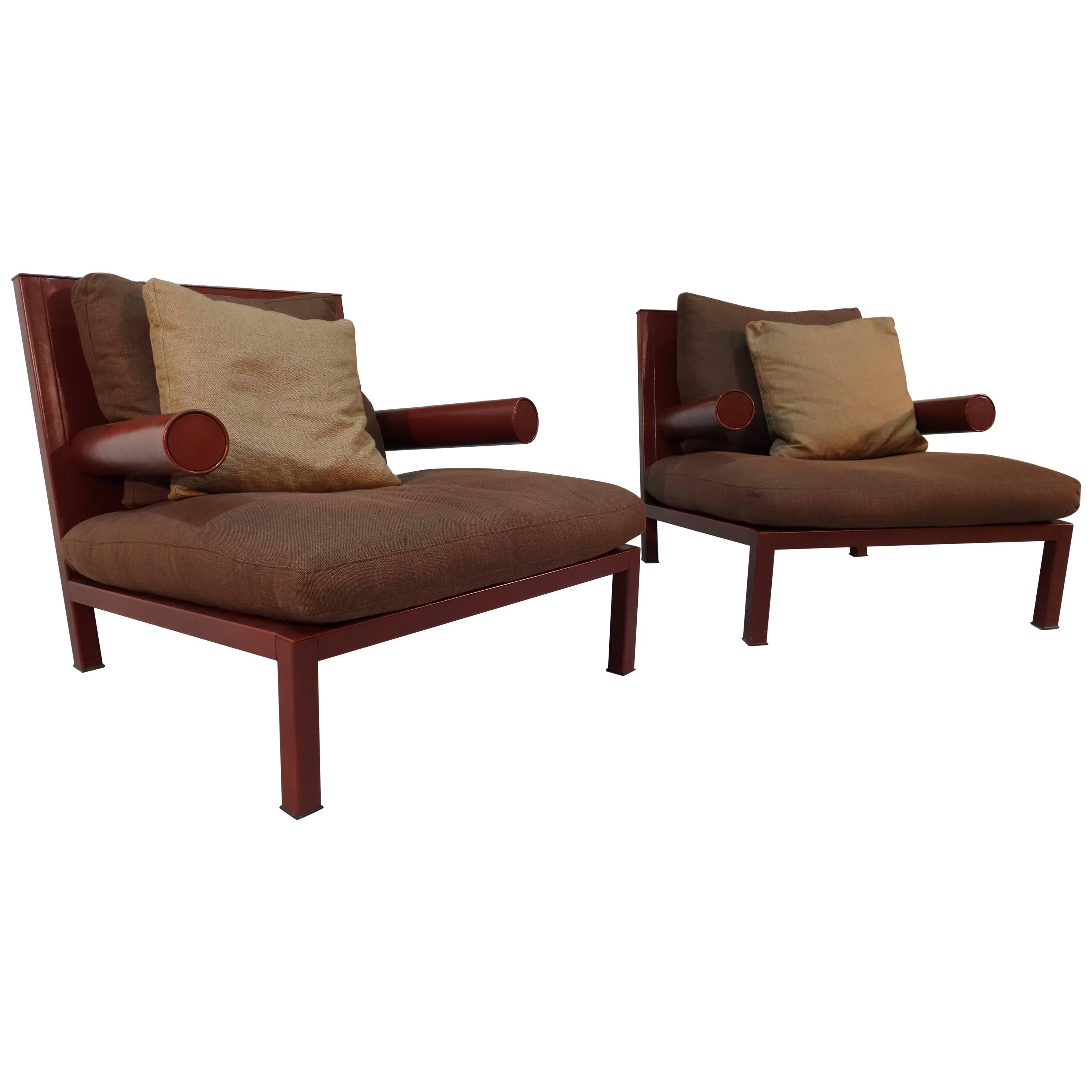 Large Pair of Armchairs 'Baisity' by Antonio Citterio for B&B For Sale