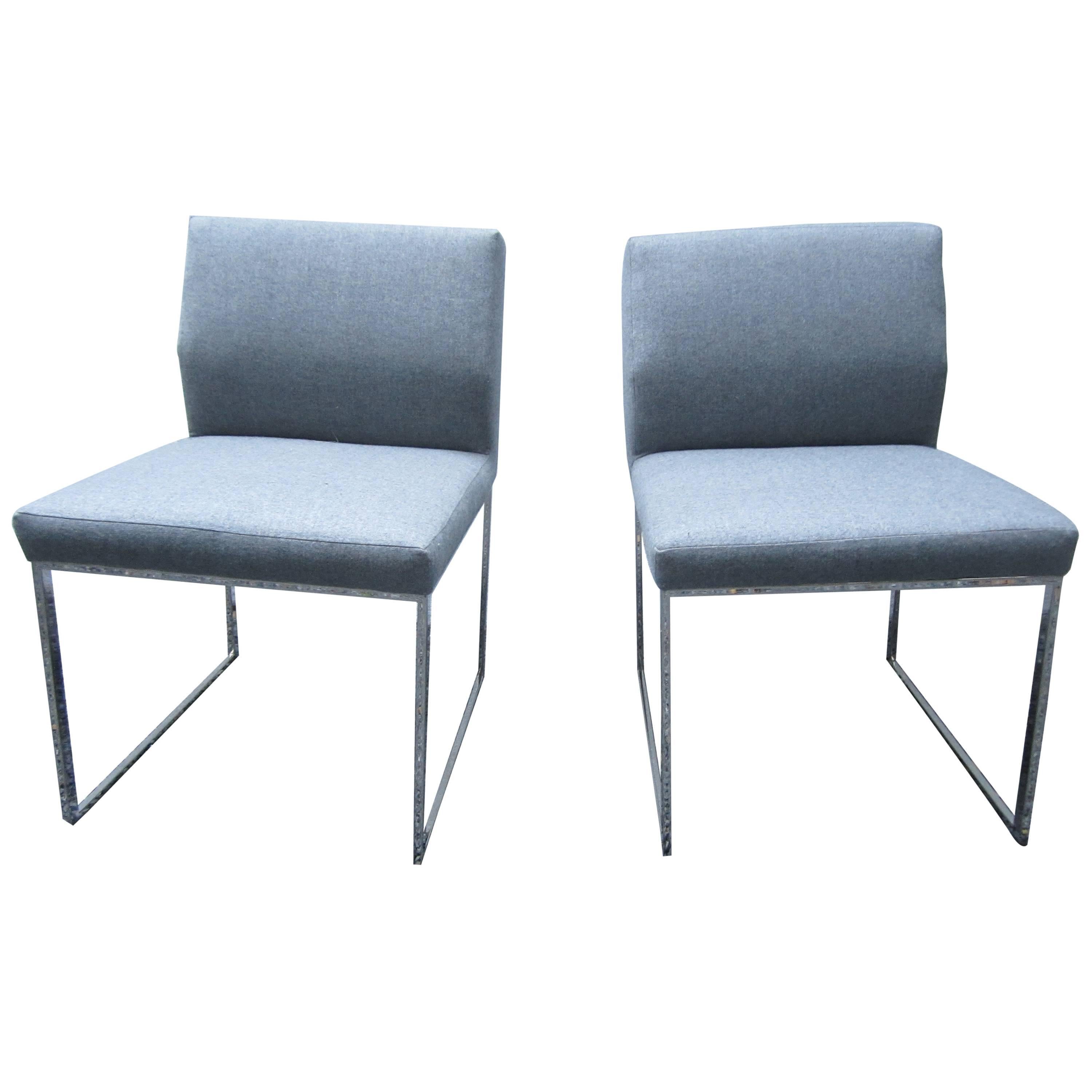 Pair of Brueton Pull-Up Zag Chairs