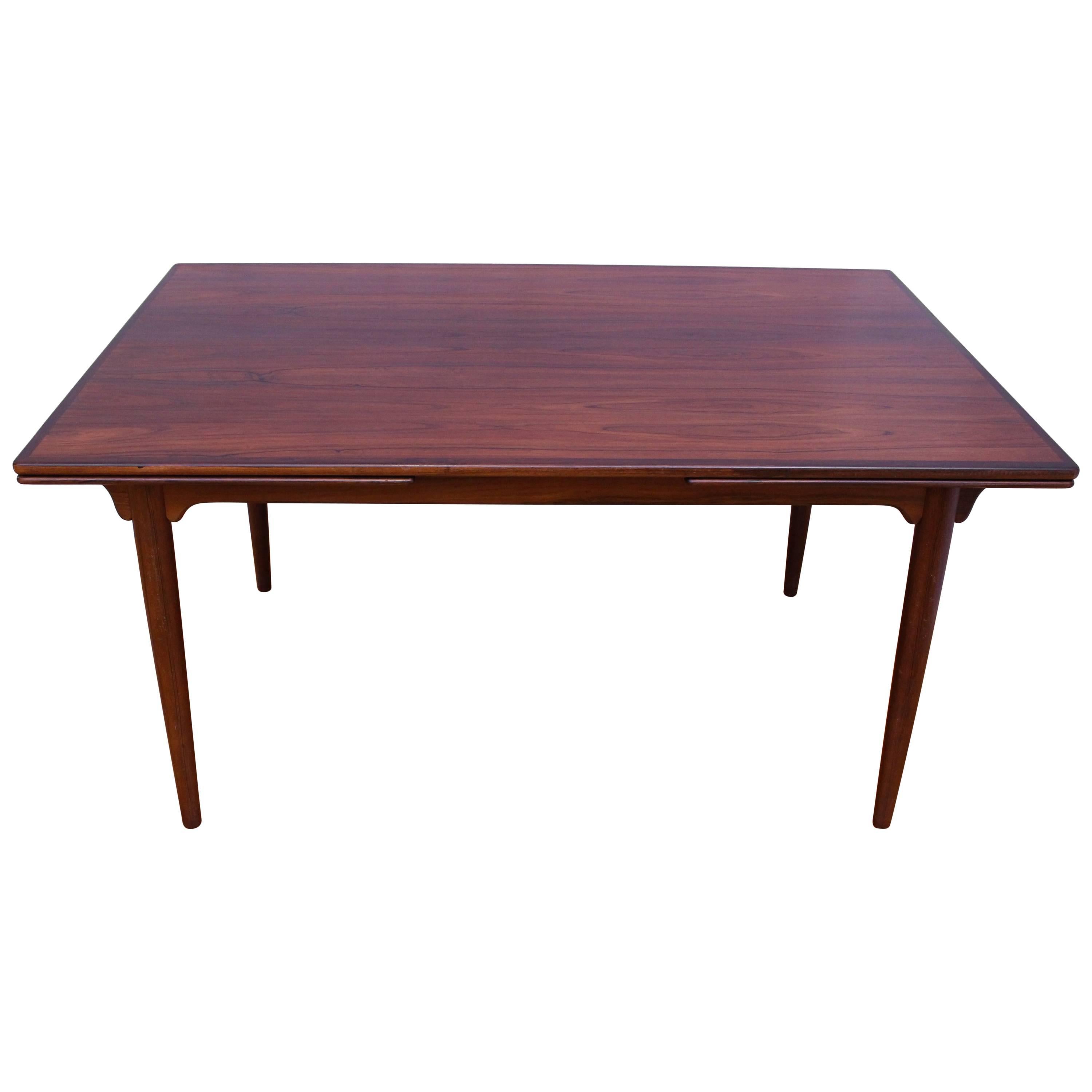 Rectangular, Extendable Rosewood Dining Table by Gunni Omann for Omann Jun 