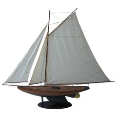 Vintage Large Sailboat Model