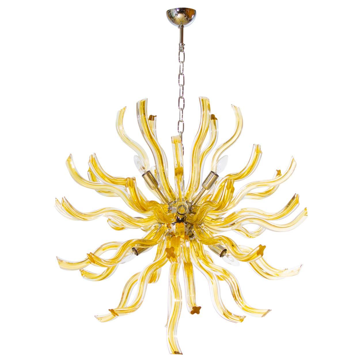 Italian Mid-Century Sputnik with Gold Cased Murano Glass