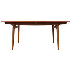 Teak and Oak Dining Table by Hans Wegner for Andreas Tuck 8