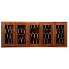 Rare and Early Walnut Wall Hanging Cabinet by Paul Evans and Phillip Powell