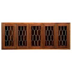 Rare and Early Walnut Wall Hanging Cabinet by Paul Evans and Phillip Powell 4