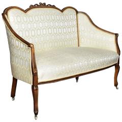 late Victorian inlaid two seater sofa