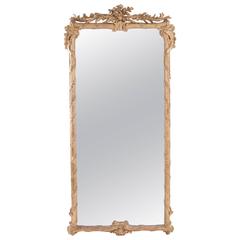 Antique French Gilt 93" Mirror with Original Glass