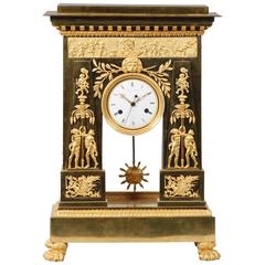 Large and Important Empire Period Ormolu Mantel Clock by Deverberie 11