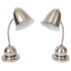 Pair of 1930's Dutch Table Lamps by Gispen, Daalderop 
