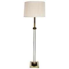Vintage Brass and Lucite Floor Lamp