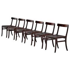 Ole Wanscher Rungstedlund chairs in Mahogany Denmark 1950 9