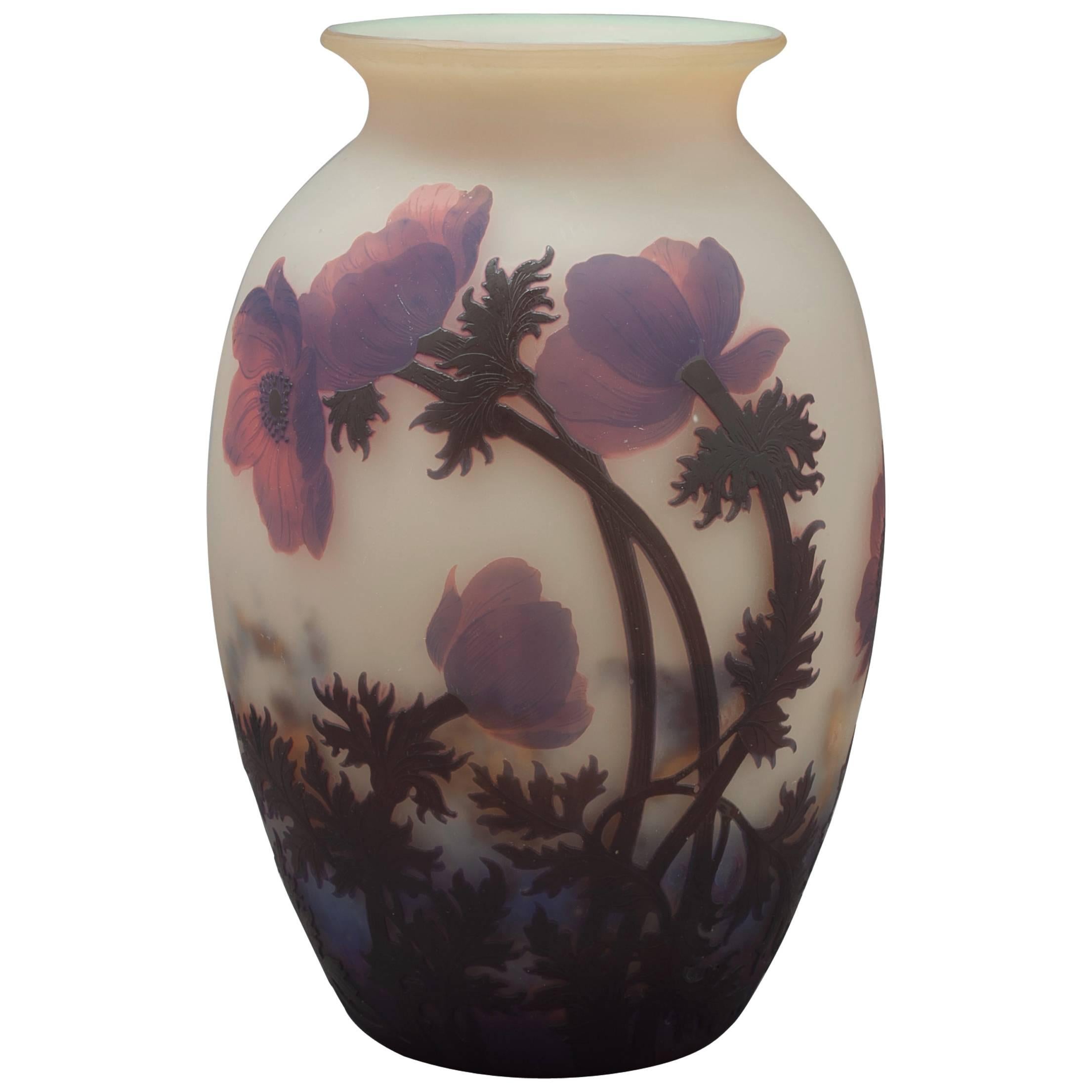 Muller Freres Vase, circa 1920 For Sale