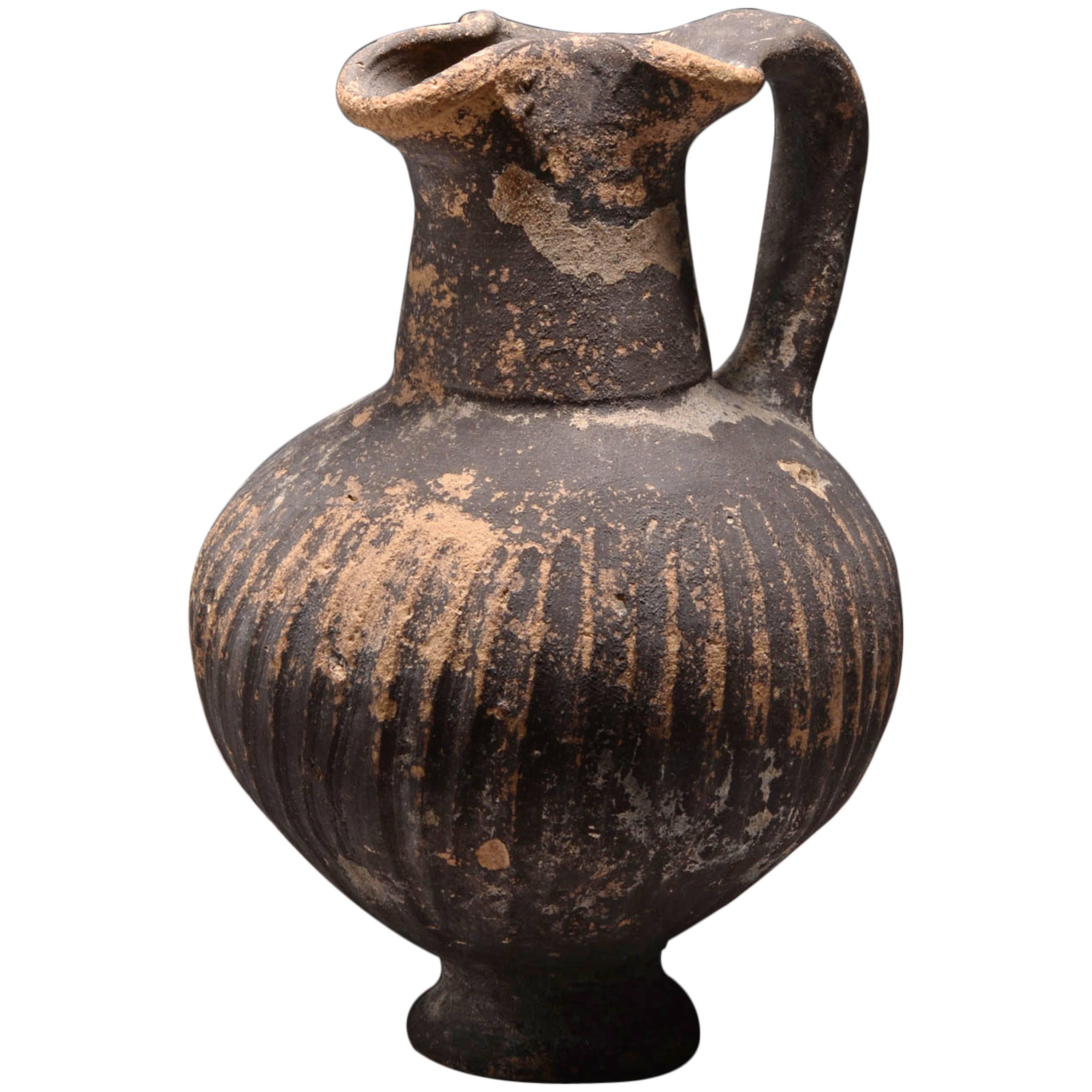 Ancient Greek Cypriot Geometric Black Jug, 950 BC