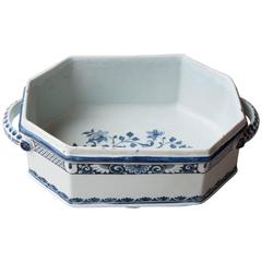 18th Rouen Century Blue And White Faience Jardiniere