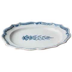 18th Century French Oval Earthenware Serving Dish