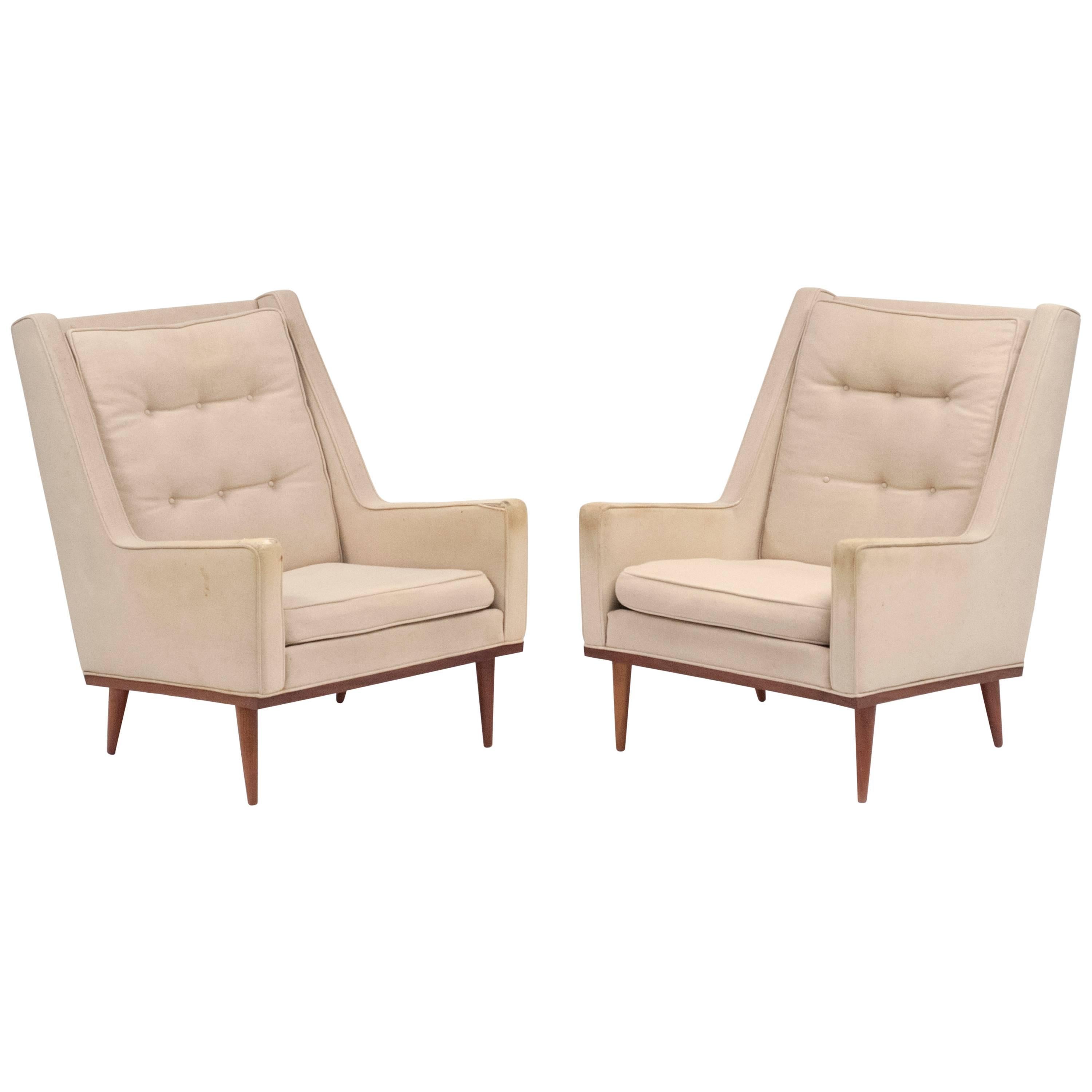 Milo Baughman for Thayer Coggin James Inc. Pair of Lounge Chairs