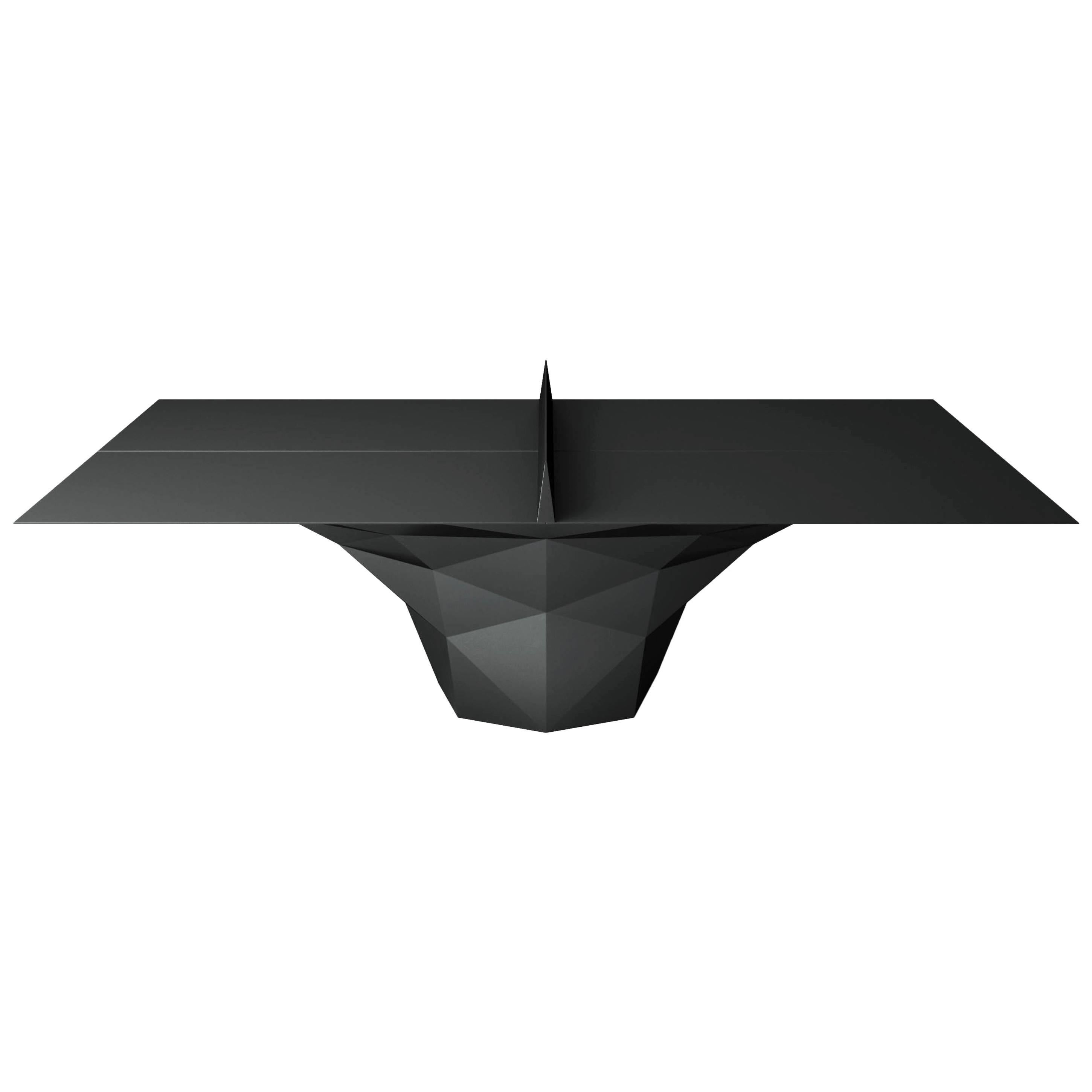 all black ping pong table