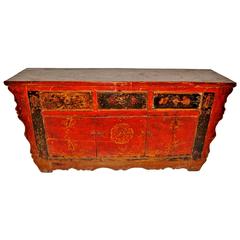 Antique Chinese Manchurian Elmwood Cabinet, Late 1700s