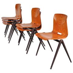 Large Stock of Galvanitas S22 Stackable Dining Chairs, circa 1970