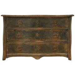 Antique Old Painted Chest with Serpentine Drawers 7