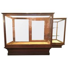 Oak and Glass Shop Display Cabinets/Cases