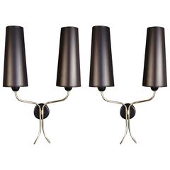 Large Pair of 1950s Sconces by Maison Lunel 8