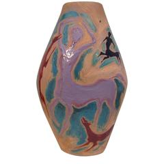 Ceramic vase by Marcello Fantoni Signed and dated 1948.