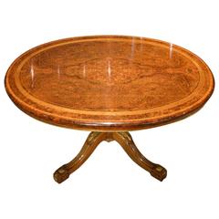 An Exhibition Quality Burr Walnut & Ormolu Mounted Victorian Period Centre Table