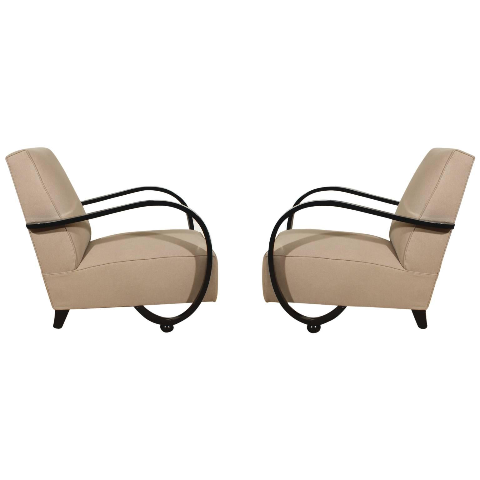 Pair of low armchairs from the 1940´s