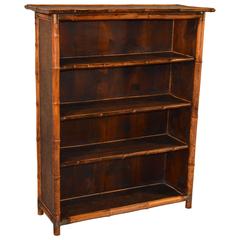 19th Century French Bamboo Bookcase