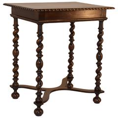 19th Century English Oak Turned Side Table 19th Century English Oak Turned Side Table