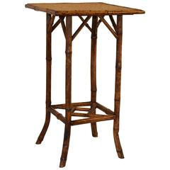 Late 19th Century French Tortoise Bamboo Side Table