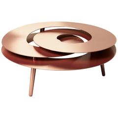 Rollercoaster Medium Coffee Table, Stainless Steel Copper-Plated